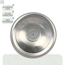 Tampa de alumínio leve 22cm universal para panela e caçarola - Cinza - Visão 2