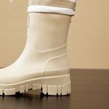 Women's Rain Boots, Non-Slip Rubber Boots, Outdoor Camping Water Boots, Basic Fashion Style