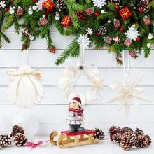1pc/Set Christmas Decorations, Christmas Shell Scene Decor, Star Door Hanging, Shop Hanging Ornament Home Decor Room Decor