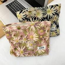 Women Shoulder Bags - 大雛菊黑色化妝包 - 查看 6