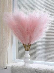 10/20/50 Stücke rosa Pampasgras Künstliche Schilfhalme, große, flauschige künstliche Schilfgras-Blumen, Boho-Deko für Hochzeit, Party, Zuhause, Wohnzimmer, Schlafzimmer, Vasen, DIY Fotoshootings