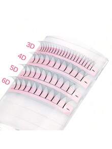 240/120pcs 3D 4D 5D 6D 8-15mm C D Curl 0.07mm Russian Pre Made Volume Fans False Eye Lash Premade Fans Eyelash Extensions Long Stem Premade Lash Extensions Lash Clusters, Eyelash Clusters, Individual Eyelashes, Lashes, Fake Lashes - D - View 3