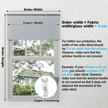 VA-Cerulean Blackout Blinds Klemmfix Without Drilling 100 X 210 Cm – Heat Protection Blinds, Side-Closing Blinds, Blinds For Windows And Doors, Privacy And Sun Protection (Black/Grey/White) - 灰色 - 查看 4