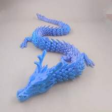 [3D Dragon Toy] Posable Flexible 3D Printed Dragon Toys 90cm/35.4in - 60cm/23.6in Fidget Dragon Figurine For Car Dashboard Bedroom Fish Tank - Multicolor - View 9