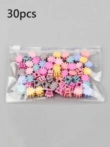30个儿童可爱甜美雏菊星星迷你彩色小抓夹，日常搭配 - 彩色 - 查看 9