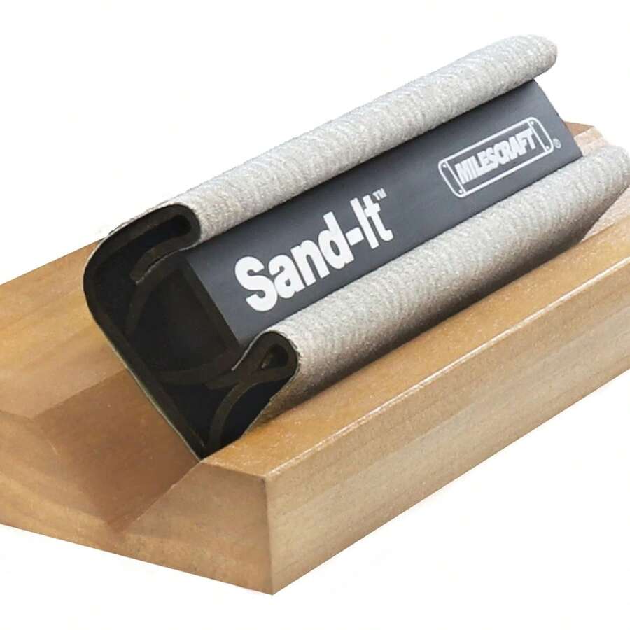 Milescraft 1622 - Bloque de lijado multisuperficie Sand-It Superficies planas de arena, cóncavas, convexas y redondas o se adaptan a espacios reducidos.Acepta cualquier ¼ hoja de papel de arena. - 1 - Ver 1