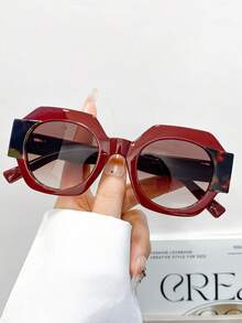 Kính thời trang gọng nhỏ, phối màu retro, bất đối xứng, kiểu dáng mới, thích hợp cho tiệc tùng, lễ hội, dạo phố, phong cách boho, thường ngày, đi biển, du lịch. Kính mắt trang trí dễ thương với hình dáng hình học. - Nhiều màu - Xem 3