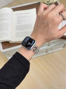 1 件链接优雅纤薄皮革环兼容 女式表带友谊黑银色薄款 38 毫米 40 毫米 41 毫米 42 毫米 44 毫米 45 毫米 46 毫米 49 毫米，不锈钢表带兼容 表带系列 Ultra 10/9/8/7/6/5/4/3/2/1 SE - 黑色 - 查看 4