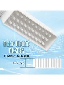 1pc 5.31-Inch ABS Material Nail Drill Bit Holder, Dust-Proof Display Storage Box, 30-Hole Nail Art Tool (Drill Bits Not Included)