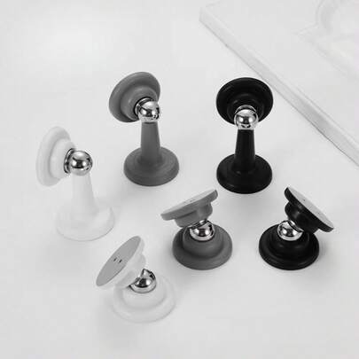 2pcs/Set Soft Magnetic Door Stopper - Easy Installation, Adhesive Backed | No Drilling Required, Suitable For Home And Office