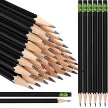 120 Pcs #2 HB Pencils With Eraser No 2 Unsharpened Wooden Hexagonal Pencils For Adults Gifts For School Exam Art Learning Office Sketching (Black) - màu đen - Xem 3