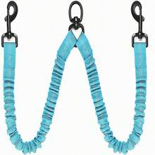 1pc 360° Swivel Dog Leash, Anti-, Shock Absorbing Reflective Elastic Leash, Comfortable For Walking 2 Dogs