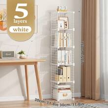 1pc Cubic Storage Organizer, Cubic Cabinet Organizer And Storage, Metal Wire Rack, Modular Stackable Shelves, For Home, Office, Kids Room, Black Cubic Storage Box - Multicolor - View 11