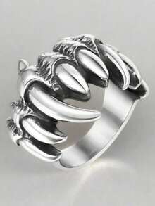 1 件复古时尚不褪色牙齿，复活节骷髅牙齿独特戒指，吸血鬼骷髅手朋克戒指，万圣节男士礼物 - SA420 - 查看 8