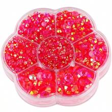 5000pcs/Box, 2mm 3mm 4mm 5mm 6mm, 5 Sizes, Silver Base Crystal Beads Stones,Flower Shape Box Packed, Round Flatback Rhinestones Multi Colors Crystal Gems Non HotFix DMC Jewelry Beads Glass Stones Diamond 3D Pattern Design Accessories Glitter Manicure Decal Decorations For Clothes,Bag,Shoes,Cups,Phone Covers,Handicrafts,Diy Trim.