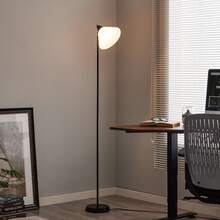 HonoDing Floor Lamp Standing Lamp Adjustable Head Arcylic Shade Floor Lamps For Living Room/Office/Bedroom ,,Classroom,Light Shade,Lamparas Para Sala Halloween Decorations,Lights For Room (Black) - Xem 3