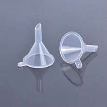 5pcs Five Mini Plastic Funnels, Packing Tools, Liquid Oil Essence, Perfume, Small Transparent Distribution,Kitchen Essentials Funnel Set, Multi-Size For Oil, Wine, And Kitchen Organization, Splatter Proof, Easy Storage For Kitchen Organization