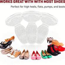 2 Pairs Of Silicone Shoe Heel Pads - Transparent Heel Protection Pads Designed Specifically For Women, Which Can Reduce Shoe Size, Increase Extra Volume, And Provide Comfortable Insoles For Shoes That Are Too Large