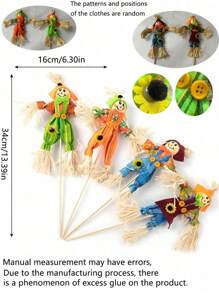 1/3/5pcs Halloween Scarecrow Decorations,Fall Harvest Scarecrow For Autumn, Standing Scarecrow For Garden, Home, Yard, Porch, Thanksgiving Decor - Multicolor - View 5