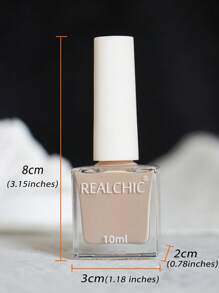 REALCHIC 10ml/件裸色指甲油，水性指甲油，快干，持久，可撕，女士和女孩美甲艺术，节日礼物 - 裸色 - 查看 4