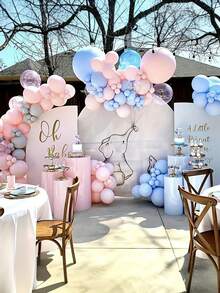 1 套粉色气球（138 个）各种尺寸，马卡龙粉色氢气球，非常适合情人节、生日、婚礼、周年纪念、迎婴派对、花环/拱门派对装饰、圣诞节