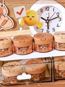 1pc/3pcs/5pcs Cute Capybara Shaped Manual Pencil Sharpener, Random Color & Style, Creative Flip Cover Pencil Sharpener, Cartoon Handheld Pencil Sharpener Suitable For School And Office Use, Suitable For Pencils And Cosmetic Pencils, Compact Pencil Sharpener, Desktop Decor Portable Pencil Trimmer, Student Learning Supplies Gift, Loved By Children, Boys, Girls, School Supplies Back To School