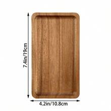 1pc Wooden Tray, Fruit Plate, Dessert Dish, Coffee And Milk Wooden Tray, Cheese Plate, Wooden Tea Tray, Bread Plate For Holding Sandwiches, Snacks, Desserts, Salad - Easy To Clean, Multi-Purpose Serving Platter - Yellow - View 14