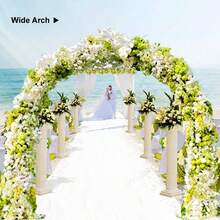 [Metal Garden Arch, Climbing Plants] 2 Sizes Metal Garden Arch - Wedding & Event Decoration, Garden Trellis For Climbing Plants, Assemble Freely - 1 Pack - 黑色 - 查看 4