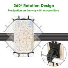 1 件硅胶自行车/摩托车手机支架，自行车手机导航安装支架 - 彩色 - 查看 3