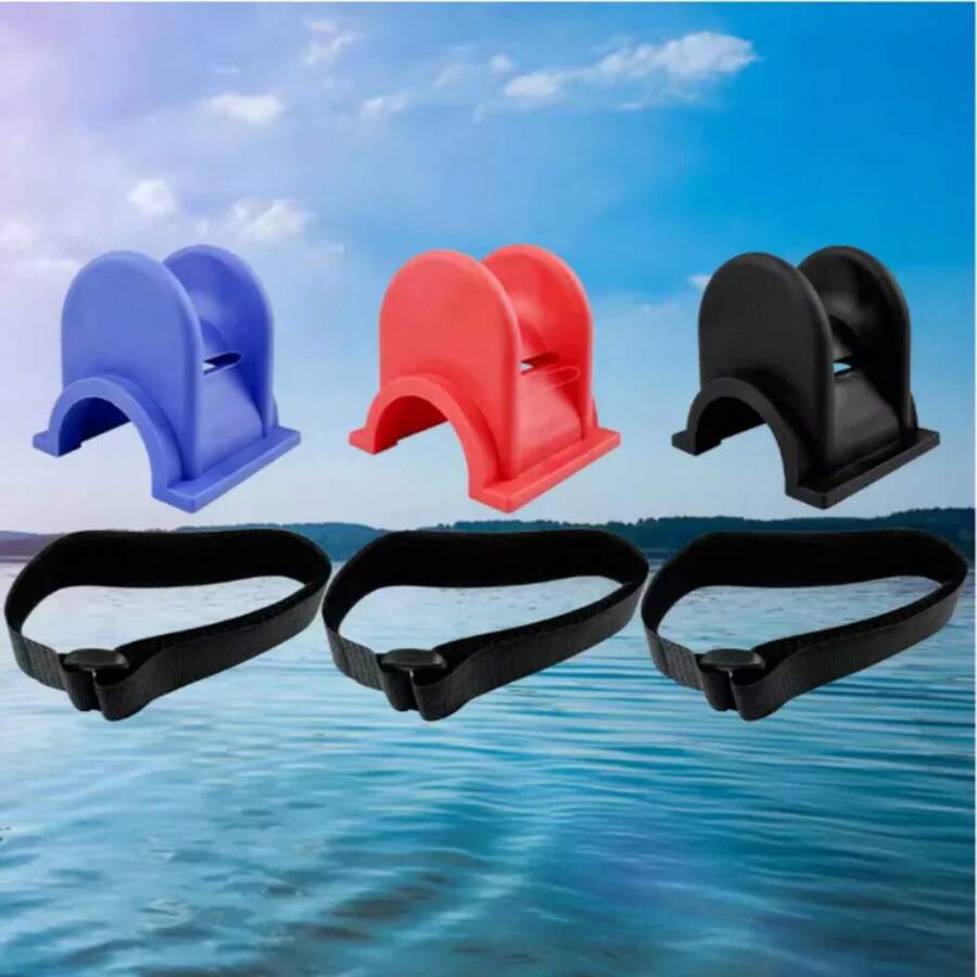 Soporte para caña de pescar en forma de U, estante para caña de pescar portátil, alimentador de pesca TPE, soporte para caña de pescar, accesorios para equipo de pesca - Negro - Ver 1