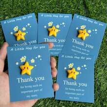 10张装迷你口袋拥抱卡片，树脂星星造型，上面写着“感谢您成为我生命中如此重要的一部分”，感恩节、新年、情人节礼物，送给老师、朋友和家人。 - 彩色 - 查看 8
