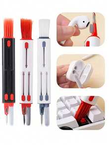 3 In 1 Wireless Earphone Cleaning Kit Clean For AirPods Pro/3/2/1 Earpods Headphones Wireless Earphones BT Earbuds With This Multi-Function Headset Cleaning Pen Perfect Compatible With Apple, Android Cleaning Tool Brush
