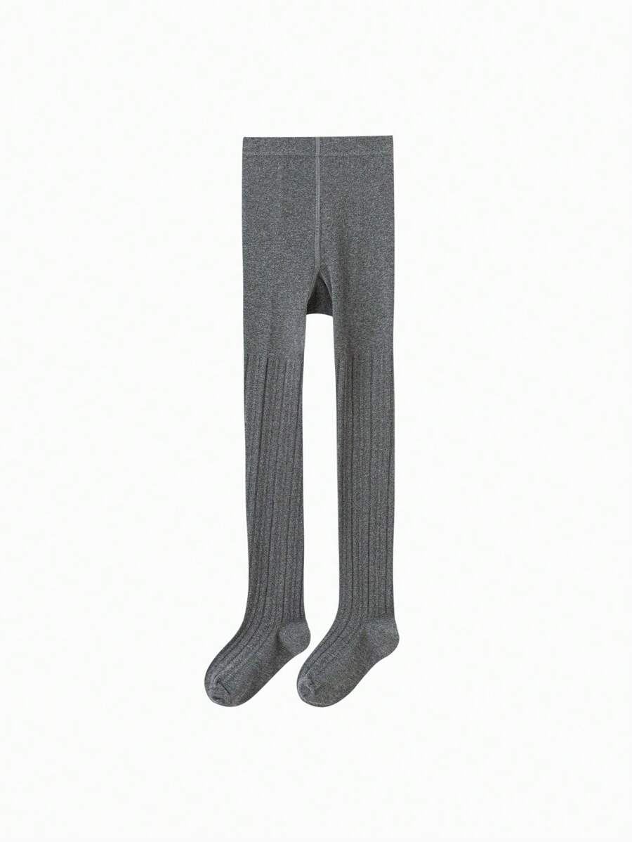 Balabala Girls Patterned Dance Tights – Soft Stretch Fall Pantyhose For Kids - Black and Gray - View 1