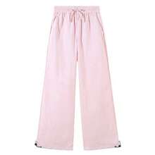 CAMEL CROWN Pantalones Yamamoto para mujer, pantalones casuales deportivos al aire libre, rectos y sueltos con protección solar - Fantasía rosa - Ver 1