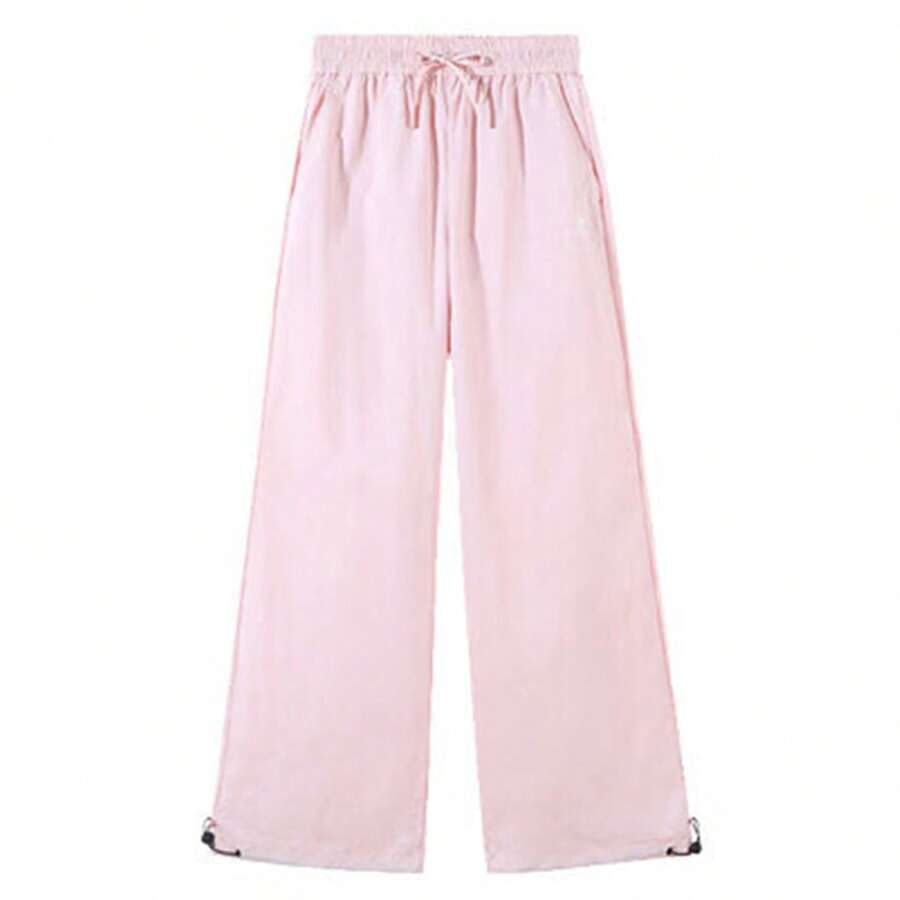 CAMEL CROWN Pantalones Yamamoto para mujer, pantalones casuales deportivos al aire libre, rectos y sueltos con protección solar - Fantasía rosa - Ver 1