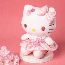 MINISO三丽鸥Hello Kitty《樱花物语》系列8号毛绒玩具 精致樱花摆件 柔粉色裙摆 柔软材质亲肤舒适 非常适合收藏摆件 (1个) - 彩色 - 查看 3