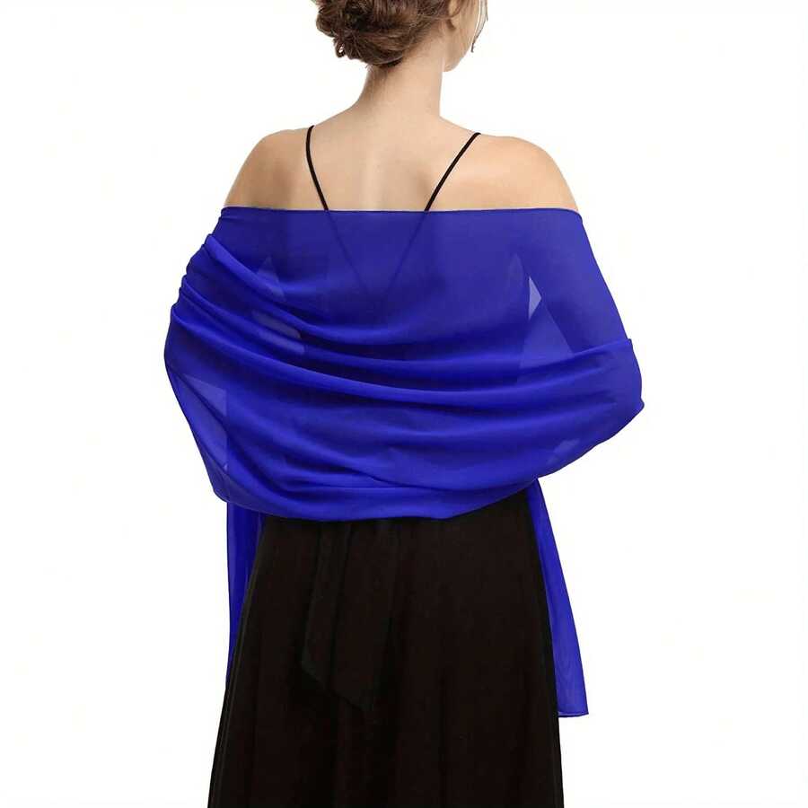 Elegant Bubble Chiffon Shawl Hijab Women Lightweight Shawl And Wrap Female Foulard Casual Outings And Evening Events - XW398-42 - 查看 1