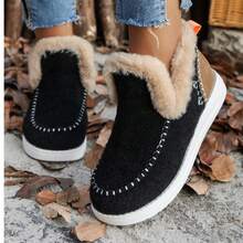 New Fashion Plus Size Women Fluffy Flat Shoes