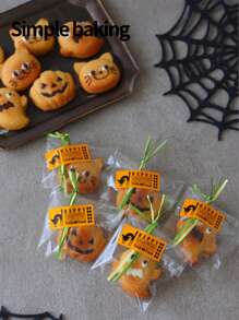 1 pieza Molde de silicona para pastel de Halloween, una herramienta para hacer gominolas, gelatina y chocolate con modelos de calabaza, fantasma y gato, decoraciones de repostería DIY y utensilios de cocina para fiestas festivas, herramientas para hacer postres, decoraciones de Halloween