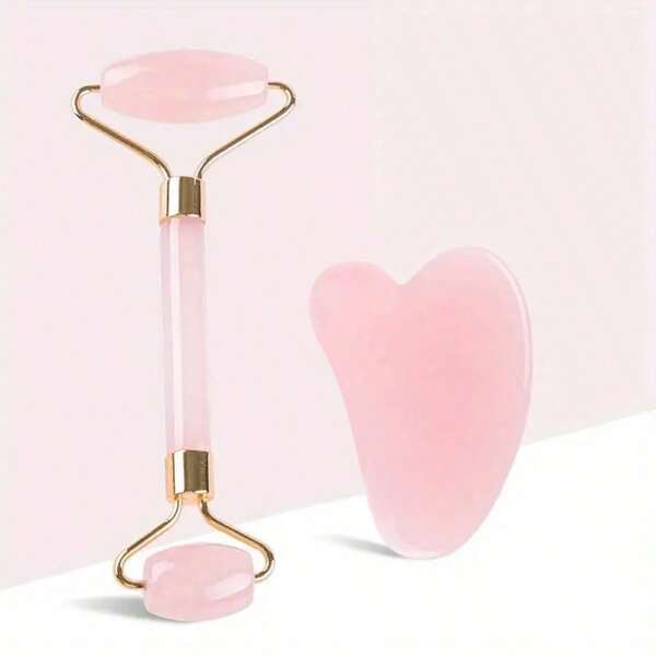 Resin Gua Sha Massage Board For Face Rose Pink Guasha Plate Jade Face Massager Scrapers Tools For Face Neck Back Body