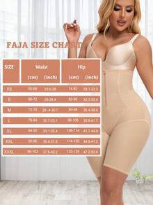 larrycard 1pc Zipper Front Postpartum Recovery Women High Waist Tummy Control Hip Enhancer Shapewear Shorts