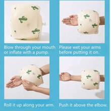 2 pièces Brassards gonflables, Brassards rayés en PVC pour manches flottantes pour piscine, sports nautiques pour adultes et enfants, entraînement à la natation, fête de plage d'été