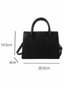 Bolso cuadrado de doble asa, ligero y de estilo casual para negocios, perfecto para adolescentes, mujeres, estudiantes universitarios, principiantes y trabajadores de cuello blanco, ideal para la oficina, la universidad, el trabajo, los traslados, el aire libre, los viajes y las salidas