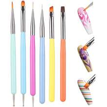 Sponge Pat Paint Nail Gel, 9 Colors Ombre Nails Gradient Gel Nail Blush Blooming Aura Nails Drawing Stripper Floral Painting Nail Art, No Wipe, UV/LED Curing (9 Colors H) - 6 chiếc cọ - Xem 13