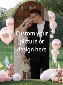 Tấm phủ vòm co giãn tùy chỉnh - Tấm phủ phông nền vòm tùy chỉnh, phù hợp với giá đỡ phông nền hình tròn, có thể sử dụng cho sinh nhật, tiệc theo chủ đề, đám cưới và các dịp khác, có nhiều kích cỡ, Forever Love - Nhiều màu 4 - Xem 3