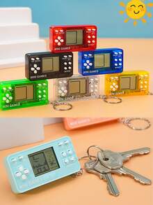 迷你复古游戏手柄造型减压玩具，内置26款经典游戏（包括记忆挑战、射击等），钥匙扣玩具，解压玩具，经典复古风格益智解压电子游戏机，青少年减压玩具，万圣节/圣诞节/生日礼物，圣诞袜填充物，玩具，游戏，玩具游戏，圣诞袜填充物，迷你拼图，圣诞袜填充物，游戏，圣诞袜填充物 - 無色 - 查看 11