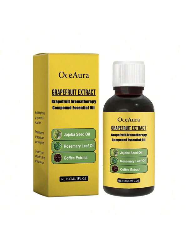 Grapefruit etherische olie mix, mild en niet-irriterend, kan gebruikt worden met andere oliën, alcoholvrij, ontspant de geest, verlicht vermoeidheid