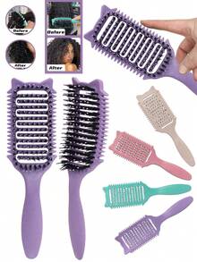 Escova Definidora de Cachos Pro Curl 2026 | Design FlexBristle™ Sem Puxar para Cabelos Cacheados/Crespos/Ondulados, Modelador Anti-Frizz e Desembaraçador de Salão - Ferramenta de Separação de Cachos Resistente ao Calor para Mulheres/Homens