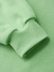 Felpa con cappuccio autunnale per ragazzi con stampa dello slogan Marvel "I'am Groot" e maniche lunghe, vestibilità ampia, spalle scese, colore nero. Sottile, adatta per l'inizio dell'autunno. - Menta Verde - Visualizzare 6