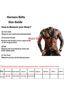 1 Piece Punk Style Street Bundle Belt Black PU Leather Hollow Out Back Strap Design Nightclub Party Festival Performance Men's Fashion Accessories For Going Out Outfit Wedding Party And For Gift Halloween Accessories, Halloween Costumes Autumn-Winter Accessories Halloween Costume,Suitable For Teens, Youth,Men,Casual, Outdoor, Athletic, Vacation, Graduation Gifts, Birthday, Daily Wear